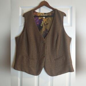 Brown cottage Tweed vest size 20